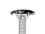 White gold Fancy Black Marquise Cut Cut Pave Split Shank Engagement Ring with Four-Prong Setting_17