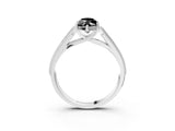 White gold Fancy Black Marquise Cut Cut Pave Split Shank Engagement Ring with Four-Prong Setting_51