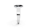 White gold Fancy Black Marquise Cut Diamond Channel Set Solitaire Ring with Four-Prong Setting_15