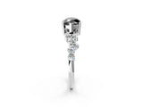 White gold Fancy Black Marquise Cut Diamond Cluster Pavé Band with Four-Prong Setting_5