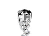 White gold Fancy Black Marquise Cut Diamond Cluster Pavé Band with Four-Prong Setting_8