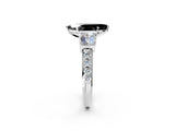 White gold Fancy Black Marquise Cut Diamond Engagement Ring with Baguette Side Stones and Channel Set Band_26