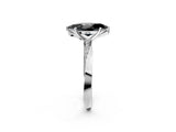 White gold Fancy Black Marquise Cut Diamond Engagement Ring with Side Stone Accents and Four-Prong Setting_26