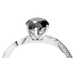 White gold Fancy Black Marquise Cut Diamond Engagement Ring with Side Stone Accents and Four-Prong Setting_28
