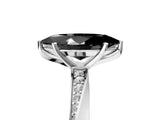White gold Fancy Black Marquise Cut Diamond Engagement Ring with Side Stone Accents and Four-Prong Setting_29
