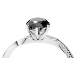 White gold Fancy Black Marquise Cut Diamond Engagement Ring with Side Stone Accents and Four-Prong Setting_43