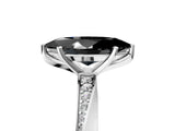 White gold Fancy Black Marquise Cut Diamond Engagement Ring with Side Stone Accents and Four-Prong Setting_44