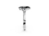 White gold Fancy Black Marquise Cut Diamond Engagement Ring with Side Stone Accents and Four-Prong Setting_80