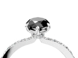 White gold Fancy Black Marquise Cut Diamond Pavé Engagement Ring with Round  Accents and Prong Setting_28
