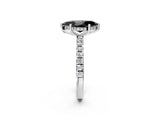 White gold Fancy Black Marquise Cut Diamond Pave Band Solitaire Ring with Round  and Prong Setting_74