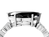 White gold Fancy Black Marquise Cut Diamond Scattered Round Accent Ring with Prong Setting_16