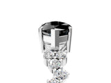 White gold Fancy Black Marquise Cut Diamond Scattered Round Accent Ring with Prong Setting_17