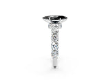 White gold Fancy Black Marquise Cut Diamond Side Stone Engagement Ring with Four-Prong Setting_26