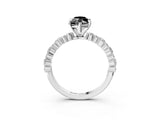 White gold Fancy Black Marquise Cut Diamond Side Stone Solitaire Ring with Round  and Four-Prong Setting_63
