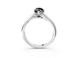 White gold Fancy Black Marquise Cut Diamond Solitaire Engagement Ring with Classic Band and Four-Prong Setting_27