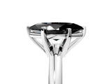 White gold Fancy Black Marquise Cut Diamond Solitaire Engagement Ring with Round Band and Four-Prong Setting_113