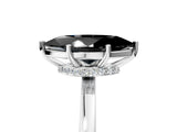 White gold Fancy Black Marquise Cut Diamond Solitaire Ring with Classic Band and Four-Prong Setting_5