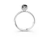 White gold Fancy Black Marquise Cut Diamond Solitaire Ring with Four-Prong Setting and Pavé Band_6