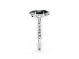 White gold Fancy Black Marquise Cut Diamond Solitaire Ring with Pavé Band and Four-Prong Setting_26
