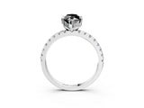 White gold Fancy Black Marquise Cut Diamond Solitaire Ring with Pavé Band and Four-Prong Setting_27