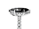 White gold Fancy Black Marquise Cut Diamond Solitaire Ring with Pavé Band and Four-Prong Setting_29