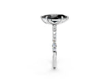 White gold Fancy Black Marquise Cut Diamond Solitaire Ring with Pave Band and Four Prong Setting_26