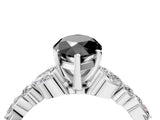 White gold Fancy Black Marquise Cut Diamond Solitaire Ring with Side Stones and Four-Prong Setting_76