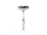 White gold Fancy Black Marquise Cut Diamond Solitaire Ring with Thin Band and Four-Prong Setting_2