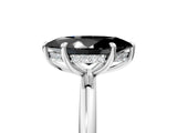 White gold Fancy Black Marquise Cut Diamond Solitaire Ring with Thin Band and Four-Prong Setting_5