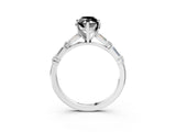 White gold Fancy Black Marquise Cut Diamond Solitaire with Side Baguettes and Channel Set Band_3
