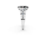 White gold Fancy Black Marquise Cut Diamond Three-Stone Ring with Channel Set Band and Four-Prong Setting_26