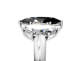 White gold Fancy Black Marquise Cut Diamond Three-Stone Ring with Four-Prong Setting and Classic Band_5