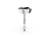 White gold Fancy Black Marquise Cut Halo Diamond Engagement Ring with Split Shank Band and Four-Prong Setting_14
