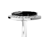 White gold Fancy Black Marquise Cut Halo Diamond Ring with Solitaire Band and Prong Setting_5