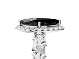 White gold Fancy Black Marquise Cut Halo Diamond Solitaire with Filigree Band and Four-Prong Setting_5