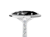 White gold Fancy Black Marquise Cut Halo Round Diamond Pavé Band with Four-Prong Setting_20