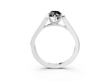White gold Fancy Black Marquise Cut Solitaire Cathedral Diamond Engagement Ring with Channel-Set Band and Four-Prong Setting_18