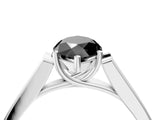 White gold Fancy Black Marquise Cut Solitaire Cathedral Diamond Engagement Ring with Channel-Set Band and Four-Prong Setting_19
