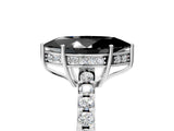 White gold Fancy Black Marquise Cut Solitaire Diamond Engagement Ring with Pavé Band and Six-Prong Setting_17