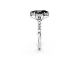 White gold Fancy Black Marquise Cut Solitaire Diamond Engagement Ring with Pavé Band and Six-Prong Setting_26