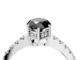 White gold Fancy Black Marquise Cut Solitaire Diamond Engagement Ring with Pavé Band and Six-Prong Setting_28