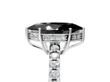 White gold Fancy Black Marquise Cut Solitaire Diamond Engagement Ring with Pavé Band and Six-Prong Setting_29