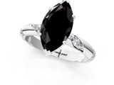 White gold Fancy Black Marquise Cut Solitaire Diamond Engagement Ring with Twisted Pave Band and Four-Prong Setting_20