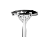 White gold Fancy Black Marquise Cut Solitaire Diamond Ring with Six-Prong Setting and Classic Band_55
