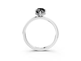White gold Fancy Black Marquise Cut Solitaire Engagement Ring with Cathedral Band and Four-Prong Setting_3