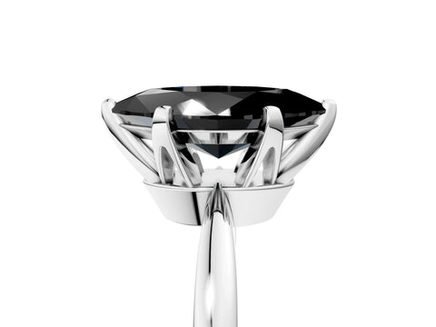 White gold Fancy Black Marquise Cut Solitaire Engagement Ring with Six-Prong Setting and Tapered Band_5