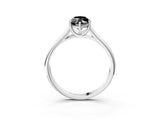 White gold Fancy Black Marquise Cut Solitaire Engagement Ring with Tapered Band and Four-Prong Setting_18