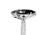 White gold Fancy Black Marquise Cut Solitaire Milgrain Engraved Band with Four-Prong Setting_17