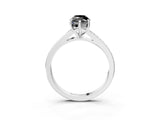 White gold Fancy Black Marquise Cut Solitaire Pavé Band with Four-Prong Setting_3