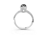 White gold Fancy Black Marquise Cut Solitaire Split Shank Pave Diamond Engagement Ring with Four-Prong Setting_51